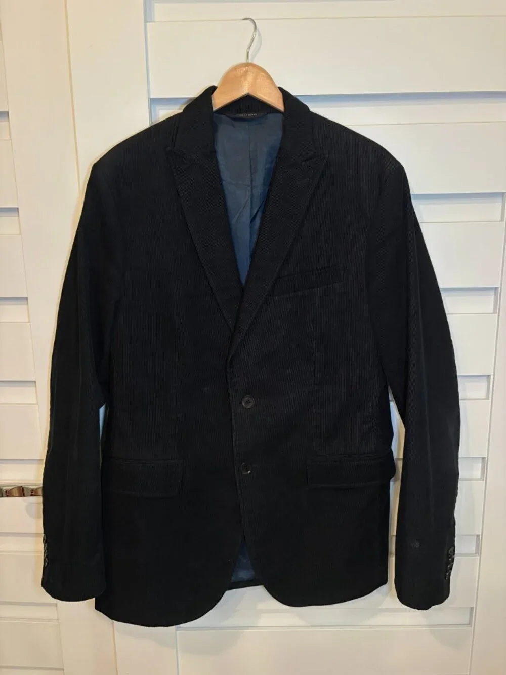 Banana Republic Men’s Black Heritage Academia Corduroy Tailored Fit Blazer 40R